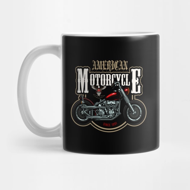 American Motorcycles Bikers Road by JeffDesign